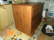African Mahogany Chest 1 small