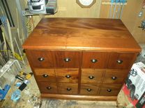 African Mahogany Chest 4 small
