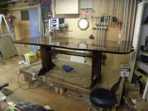 Black Walnut Book Matched Slab Table 1 small