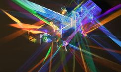 Light Sculpture For Walls - Custom Designed For Size, Shape, Major Colors 1 small