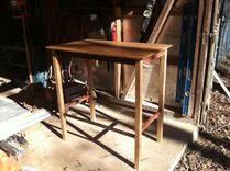 Standing Desk, White Oak/Black Walnut 1 small