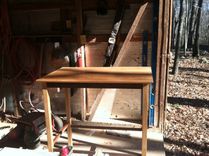 Standing Desk, White Oak/Black Walnut 2 small