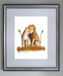 Lion Family - Original Watercolor Illustration 2 small