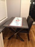 Reclaimed Barn Wood Kitchen Table With Steel X Legs 2 small