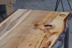 Live Edge Floating Maple And Steel Coffee Table 3 small