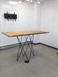 Intertwined Hair Pin Tables With Reclaimed Wood Tops 1 small