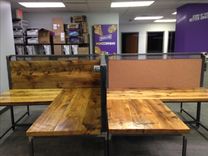 Large Reclaimed Wood L Shaped Work Stations 2 small
