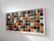Geometric Wall Art, Abstract Circles Mid-Century Modern 2 small