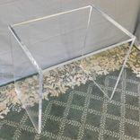 Acrylic Side / End Table - Slab Leg, Simple Design - Hand Crafted, Made To Order 5 small