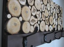 Rustic Wood Coat Rack 2 small