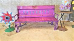 Farmhouse Style Outdoor Garden Bench By Raymond Guest 2 small
