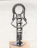 Custom Made Welded Chain Art Metal Sculpture 2 small