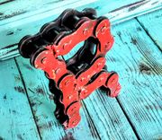 Upcycled Welded Chain Art Alphabet Letter R Sign 2 small