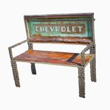 Chain Metal Art Furniture / Truck Tailgate Garden Bench 3 small