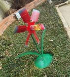 Metal Statue, Sculpture Artwork Garden Flower 2 small