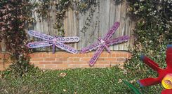 Large Metal Dragonfly Wall Hanger Garden Art By Raymond Guest 2 small
