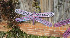 Large Metal Dragonfly Wall Hanger Garden Art By Raymond Guest 1 small