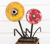 Metal Flower Yard Art By Raymond Guest 1 small