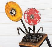 Metal Flower Yard Art By Raymond Guest 3 small