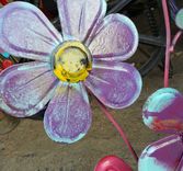 Outdoor Metal Flower Sculpture By Raymond Guest 5 small