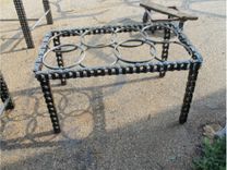 Coffee Table Sculptural Furniture, Metal Chain Industrial Chic Accent 4 small