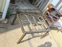 Coffee Table Sculptural Furniture, Metal Chain Industrial Chic Accent 2 small