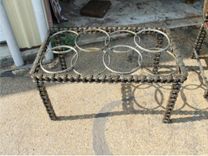 Coffee Table Sculptural Furniture, Metal Chain Industrial Chic Accent 1 small