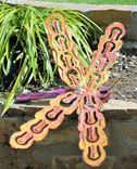 Dragonfly Wall Art Outdoor Sculpture Metal Wallhanger Yard Garden Decor 2 small