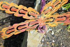 Dragonfly Wall Art Outdoor Sculpture Metal Wallhanger Yard Garden Decor 5 small