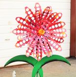 Large Metal Flower Outdoor Sculpture By Raymond Guest 3 small