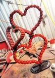 Bicycle Chain Art Heart Sculpture By Raymond Guest 2 small
