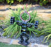 Big Head Beast Mode Lifting Weights Metal Sculpture By Raymond Guest 3 small