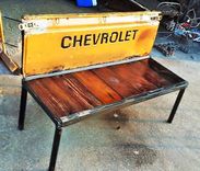 Rustic Garden Bench Chevy Truck Tailgate Benches Outdoor Furniture 1 small