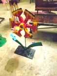 Metalwork Flower Outdoor Garden Sculpture By Raymond Guest 2 small