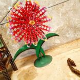 Large Metal Flower Outdoor Sculpture By Raymond Guest 5 small
