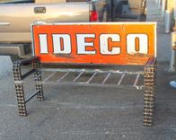 Ideco Oil Gas Sign Made Into Bench By Raymond Guest 1 small