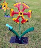 Metalwork Flower Outdoor Garden Sculpture By Raymond Guest 1 small