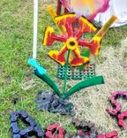 Metalwork Flower Outdoor Garden Sculpture By Raymond Guest 4 small