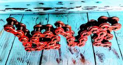Bike Chain Art - Large Love Sign Signage Welded Chain Art 2 small