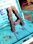 Wall Art - Industrial Style Alphabet Letter A Decor Sign Signage Welded Chain Art 1 small