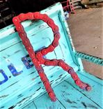 Welded Chain Metal Large Letter R Sign 1 small