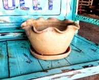 Vintage Byrd Texas Pottery Flower Pot  1930s 1 small