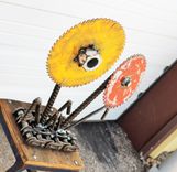 Metal Flower Yard Art By Raymond Guest 2 small