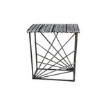 Directions Industrial Chic Metal End Table Sculptural Furniture 1 small