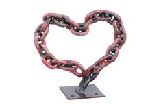 Metal Red Chain Heart, Valentines Day Gift Ideas, For Her, She Cave 1 small