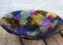 Art Deco Style Glass Vessel Sink 3 small
