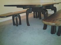Dining Table And Benches 2 small