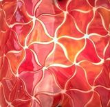 Modern Glass Wall Sconce- Coral Red 3 small