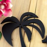 Metal House Number Sign with Tropical Palm Trees 2 small