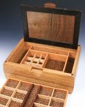 Zebrawood And Walnut Burl Jewelry Box 2 small